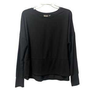Zella black Long Sleeve Black Shirt Size Large top